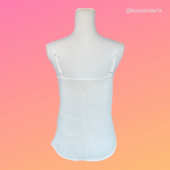 ANTHROPOLOGIE - RD Style - Boho White Pebbled Faux Wrap Camisole - NWOT - Picture 3 of 14